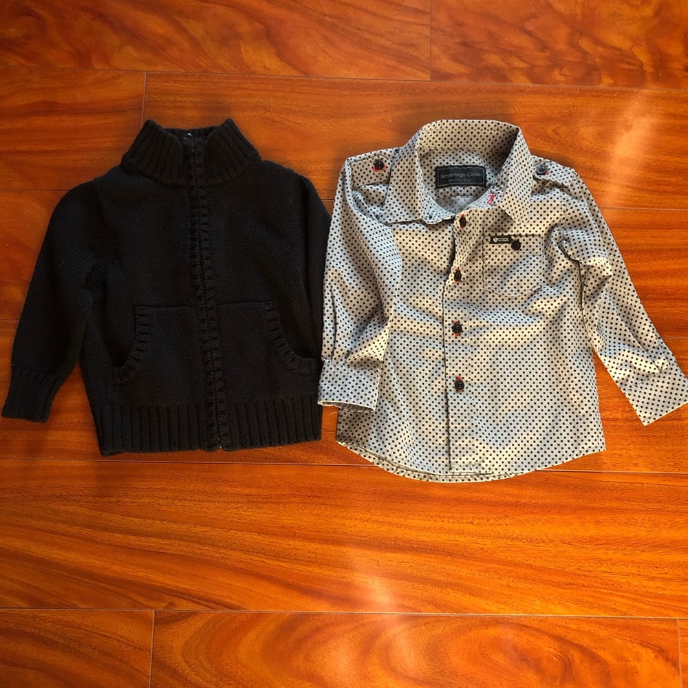Black Sweater & Button Down shirt